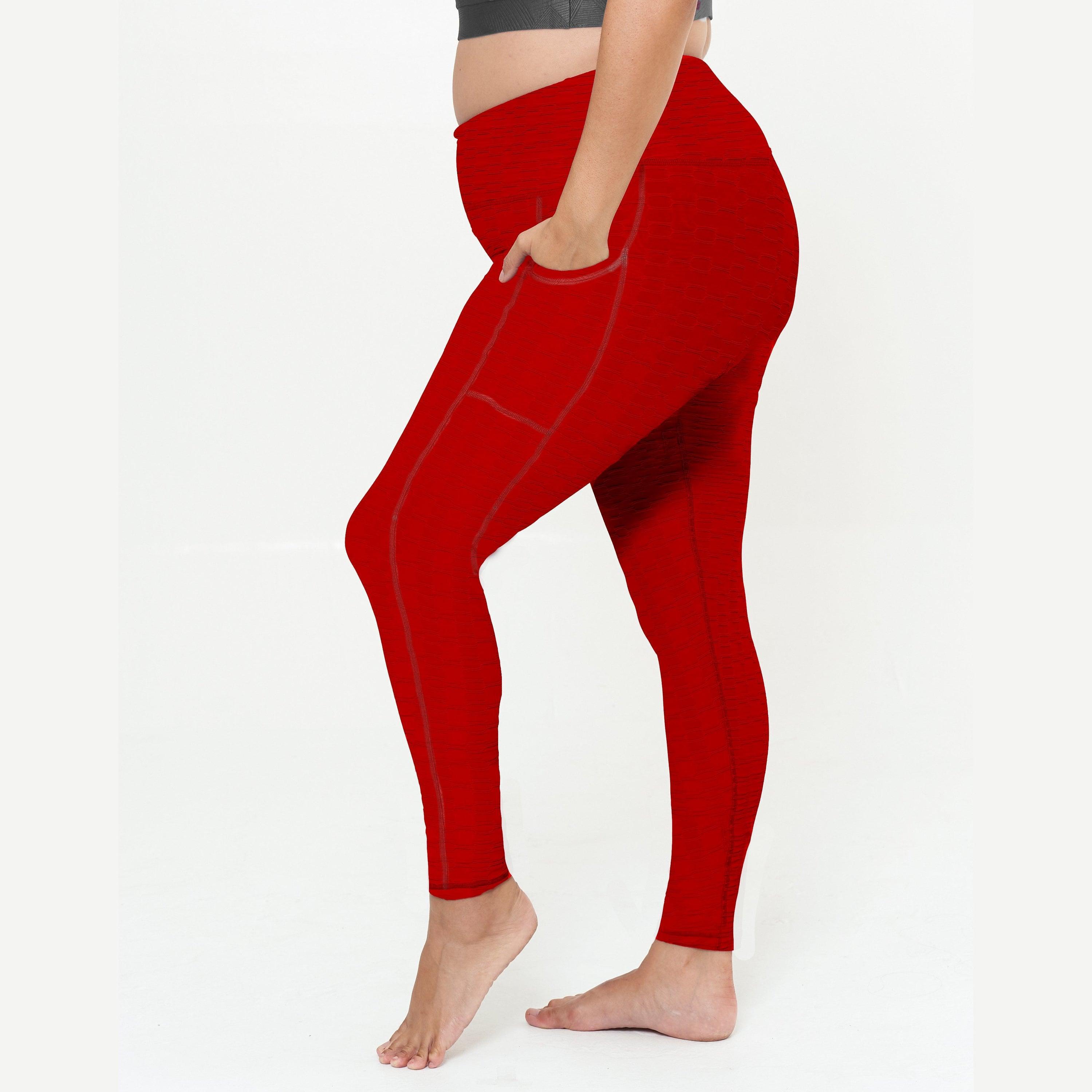 Hi-Rise Square Pocket Leggings - Cherry Pie Links Pattern - VirtuousWares:Global