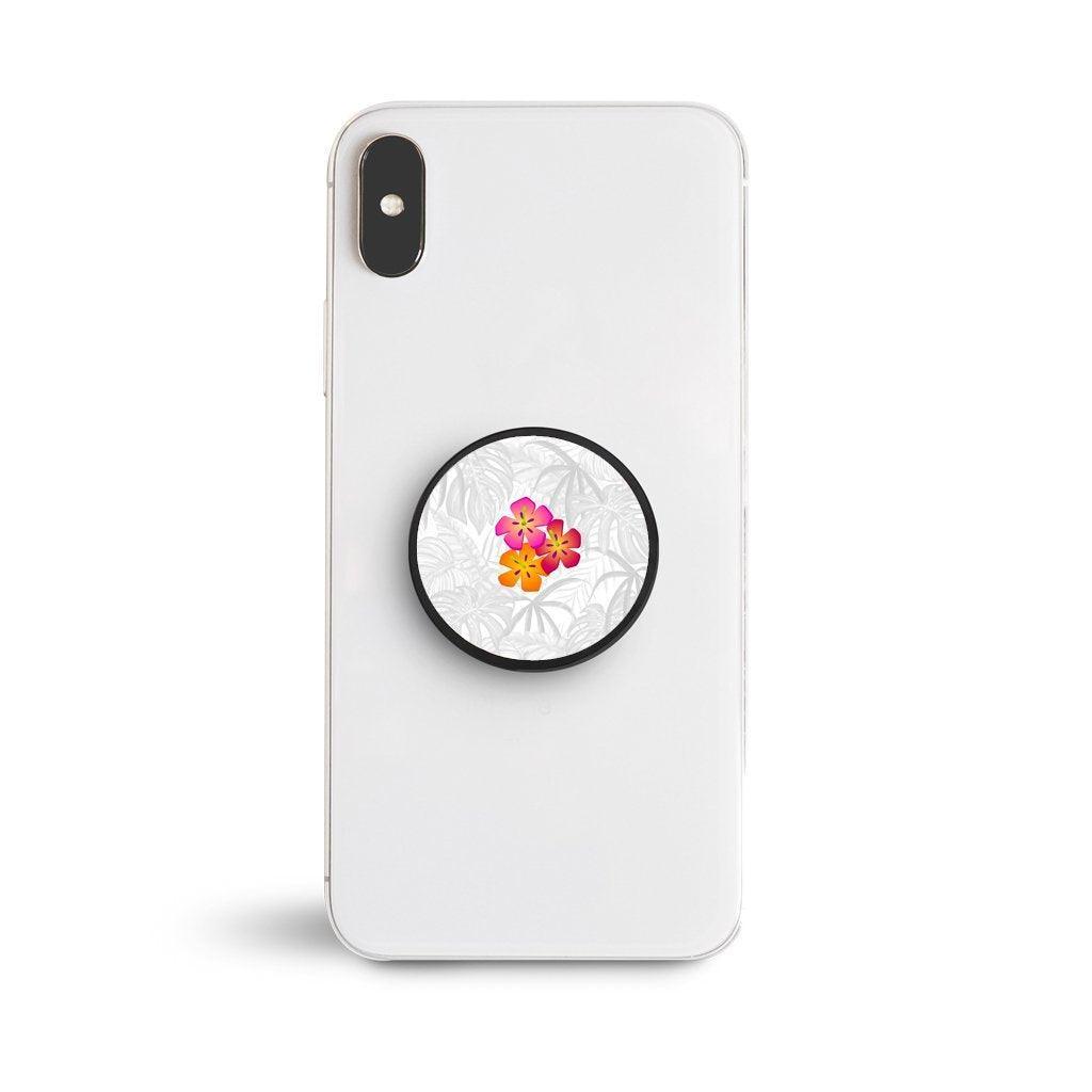 Hibiscus Black and White Background Nuckees - VirtuousWares:Global