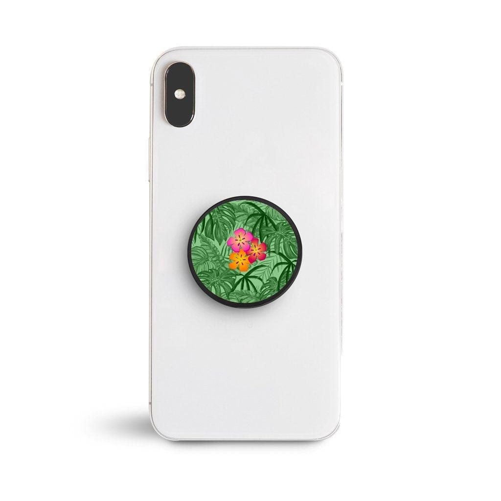 Hibiscus Black and White Background Nuckees - VirtuousWares:Global