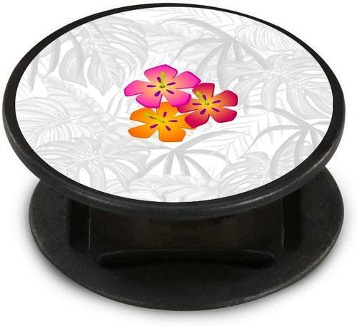 Hibiscus Black and White Background Nuckees - VirtuousWares:Global