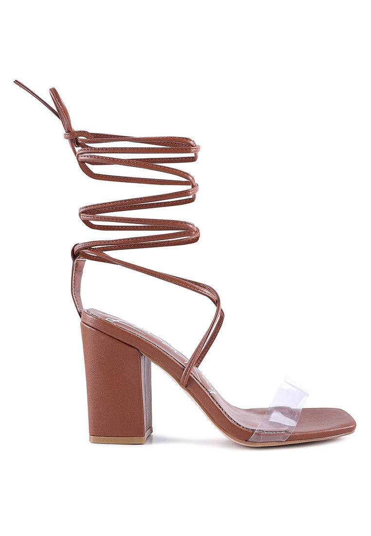 high cult strappy tie-up block heels - VirtuousWares:Global