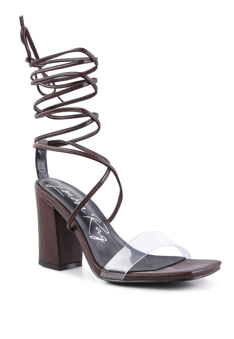 high cult strappy tie-up block heels - VirtuousWares:Global