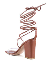 high cult strappy tie-up block heels - VirtuousWares:Global