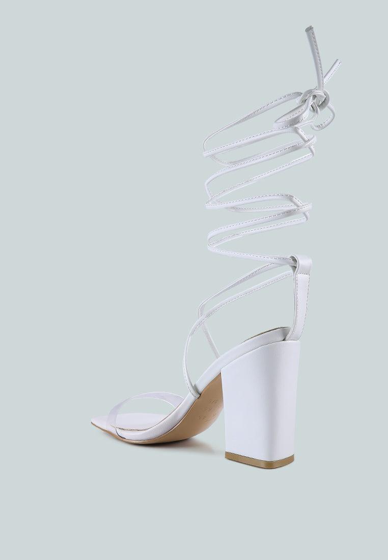 high cult strappy tie-up block heels - VirtuousWares:Global