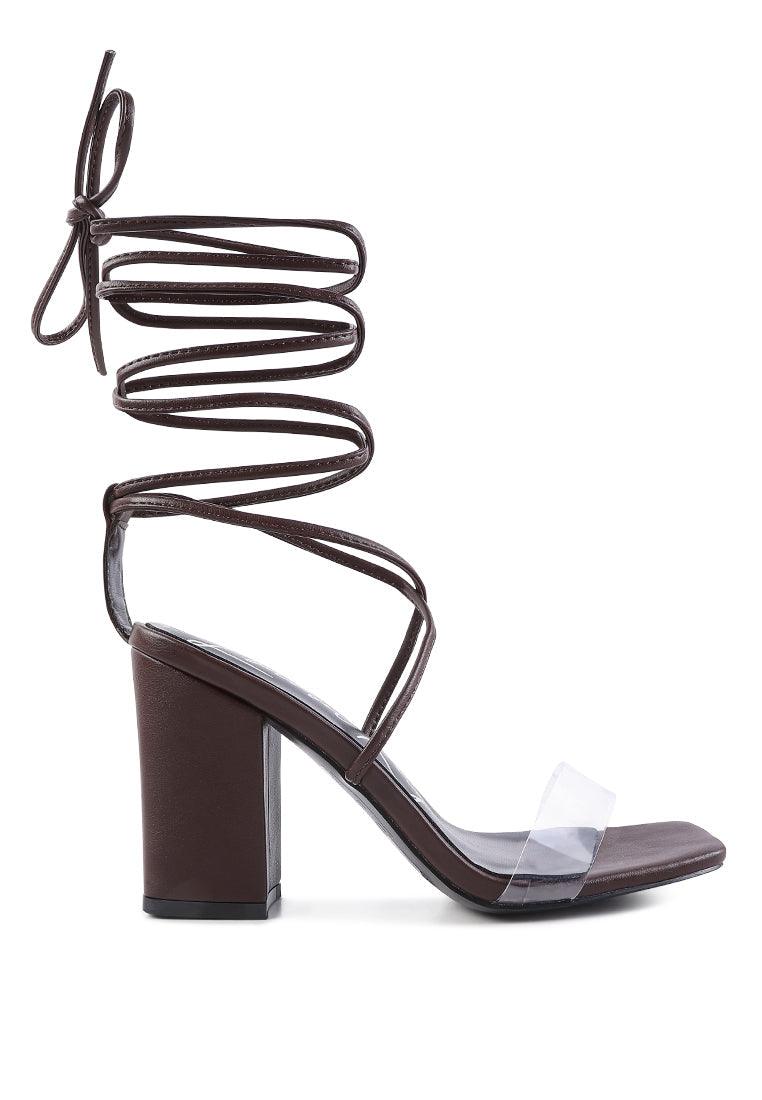 high cult strappy tie-up block heels - VirtuousWares:Global