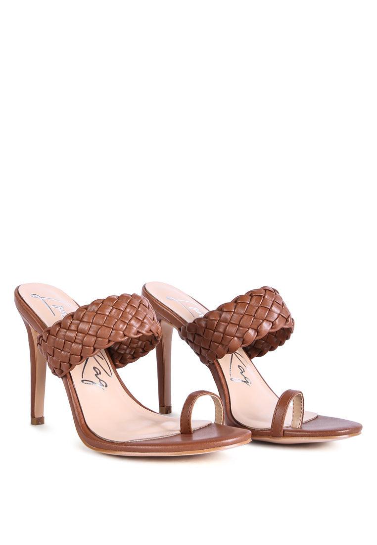 High Perks Woven Strap High Heels - VirtuousWares:Global