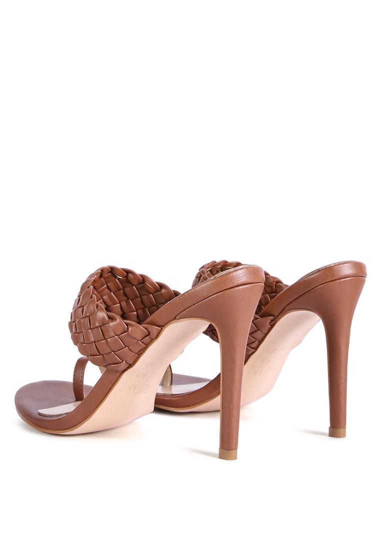 High Perks Woven Strap High Heels - VirtuousWares:Global