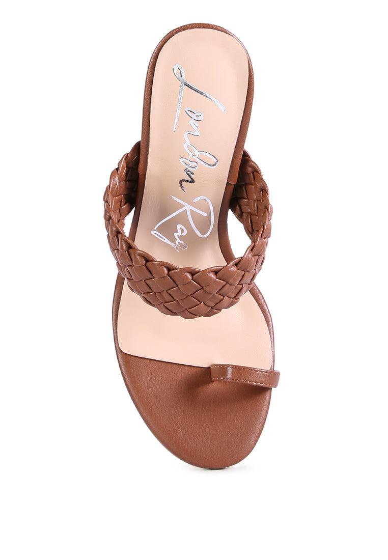 High Perks Woven Strap High Heels - VirtuousWares:Global