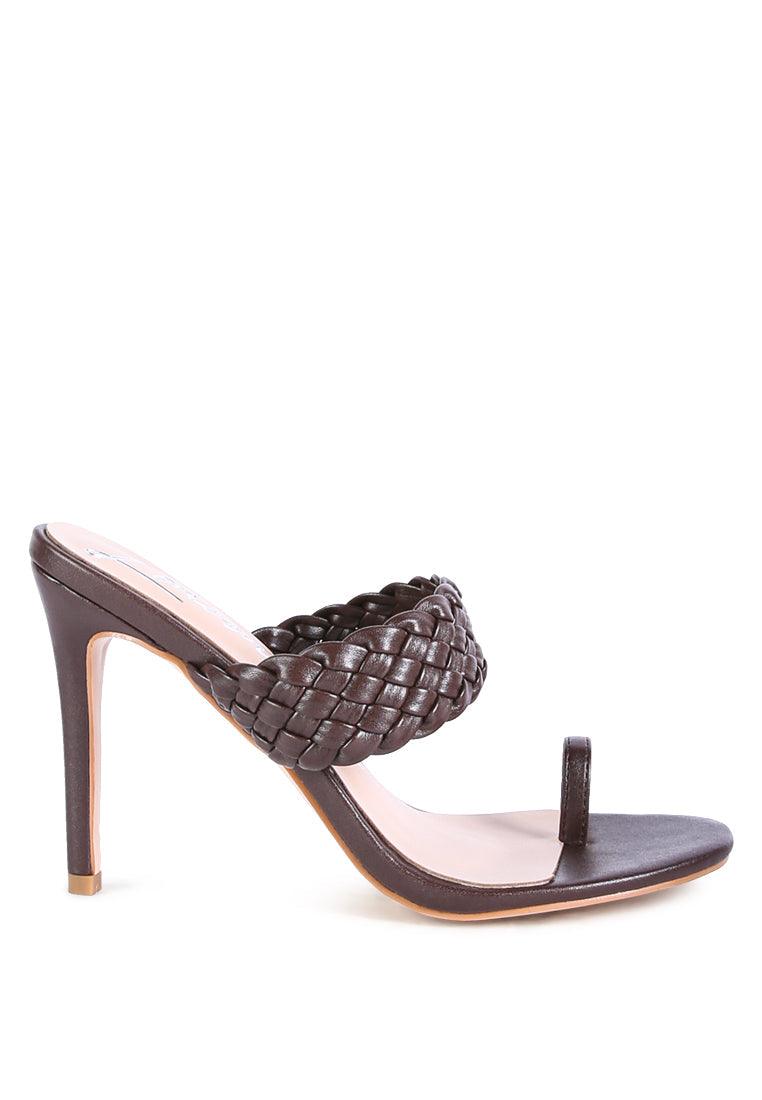 High Perks Woven Strap High Heels - VirtuousWares:Global