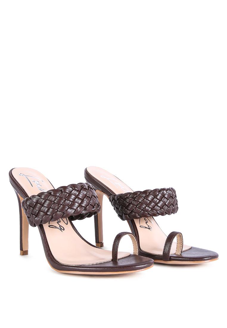 High Perks Woven Strap High Heels - VirtuousWares:Global