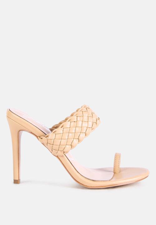 High Perks Woven Strap High Heels - VirtuousWares:Global