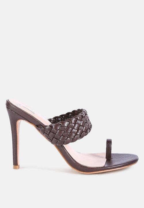 High Perks Woven Strap High Heels - VirtuousWares:Global