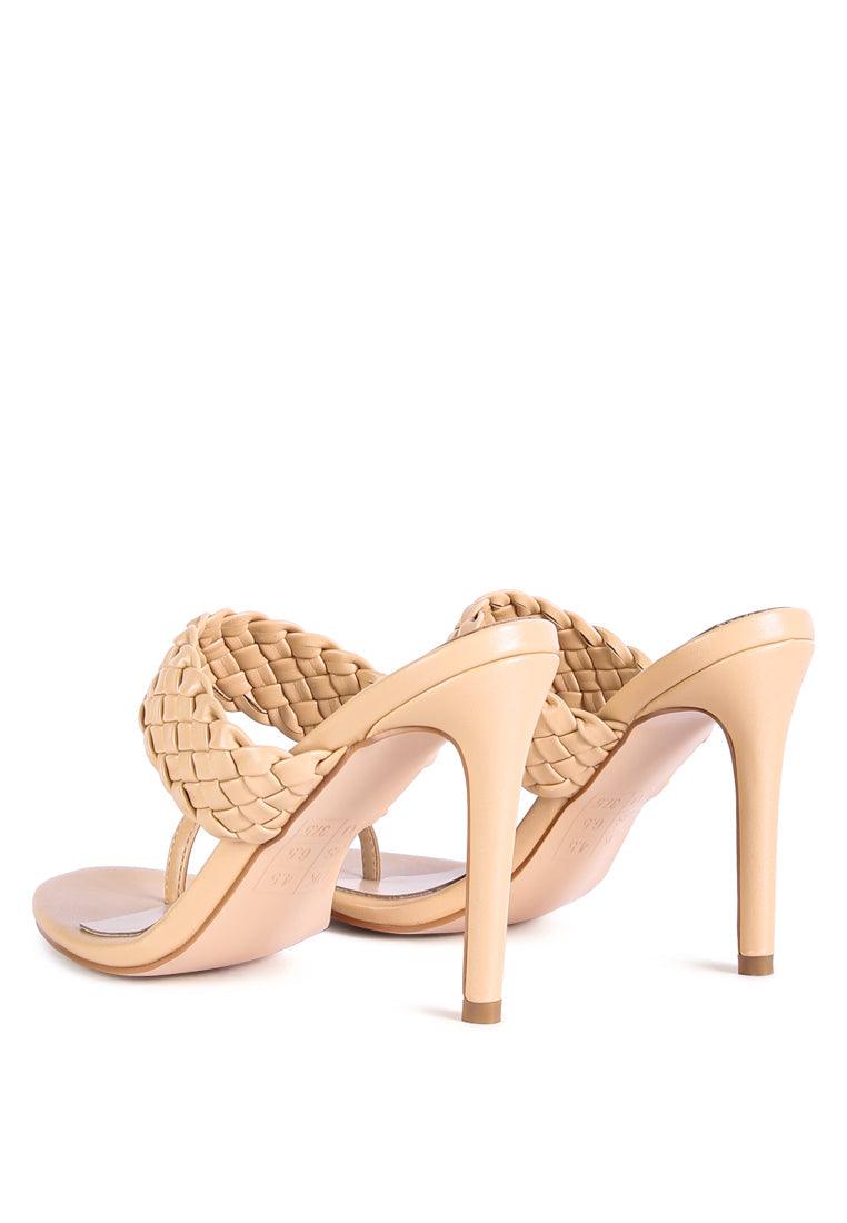 High Perks Woven Strap High Heels - VirtuousWares:Global