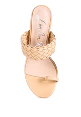 High Perks Woven Strap High Heels - VirtuousWares:Global