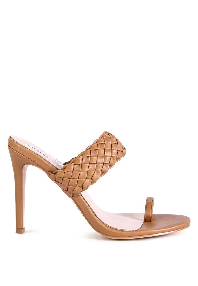 High Perks Woven Strap High Heels - VirtuousWares:Global