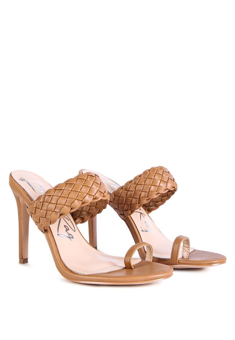 High Perks Woven Strap High Heels - VirtuousWares:Global