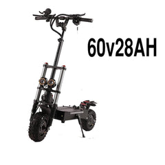 High Power Electric Scooter Dual-Drive 5600W Motors Up To 50 MPH 11 Inch Tubeless Off Road Tires With Detachable Seat - VirtuousWares:Global