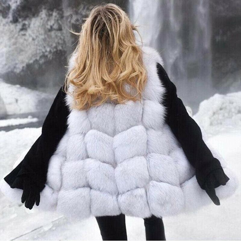 High quality Fur Vest coat Luxury Faux Fox Warm Women Coat Vests - VirtuousWares:Global