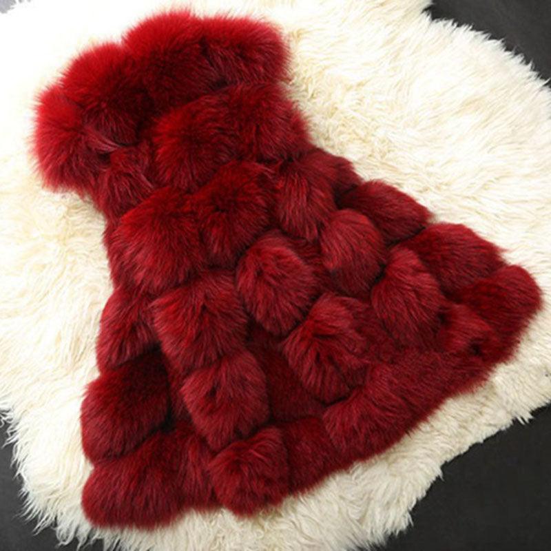 High quality Fur Vest coat Luxury Faux Fox Warm Women Coat Vests - VirtuousWares:Global