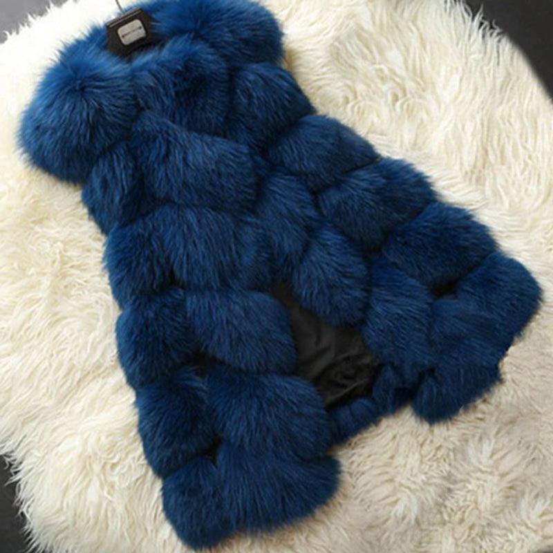 High quality Fur Vest coat Luxury Faux Fox Warm Women Coat Vests - VirtuousWares:Global