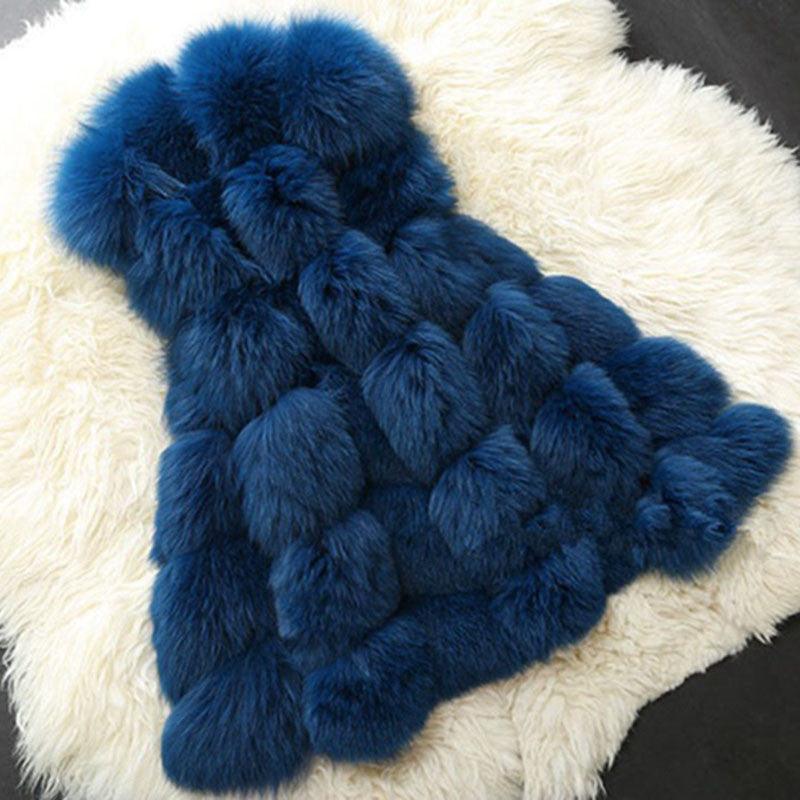 High quality Fur Vest coat Luxury Faux Fox Warm Women Coat Vests - VirtuousWares:Global