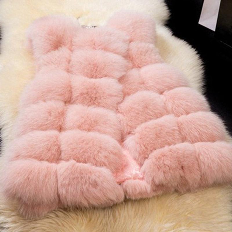 High quality Fur Vest coat Luxury Faux Fox Warm Women Coat Vests - VirtuousWares:Global