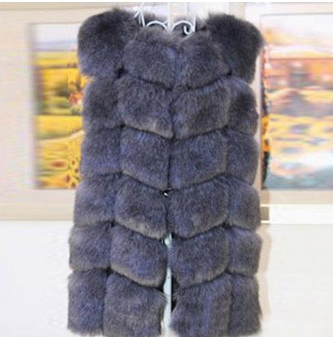 High quality Fur Vest coat Luxury Faux Fox Warm Women Coat Vests - VirtuousWares:Global