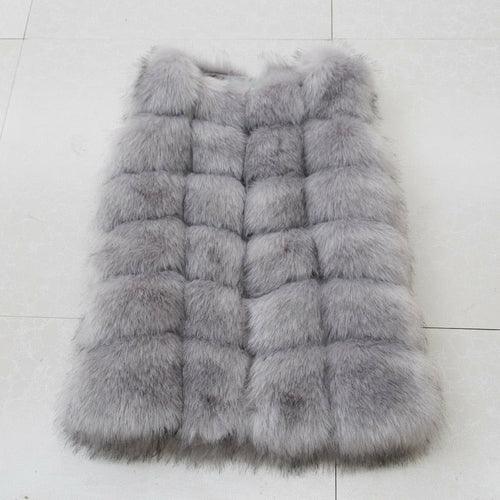 High quality Fur Vest coat Luxury Faux Fox Warm Women Coat Vests - VirtuousWares:Global