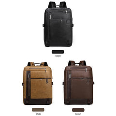 High Quality PU Leather Backpack Men Multifunctional Luxury Urban Bag - VirtuousWares:Global