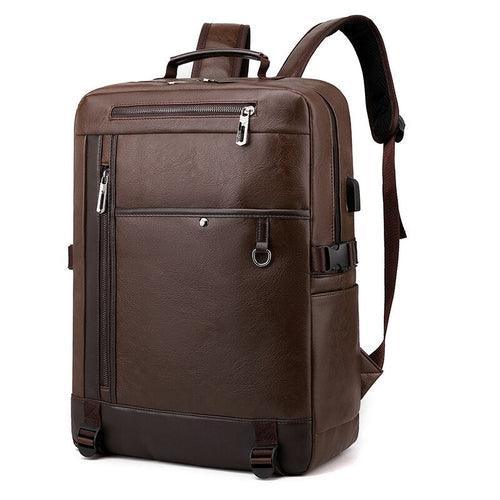 High Quality PU Leather Backpack Men Multifunctional Luxury Urban Bag - VirtuousWares:Global