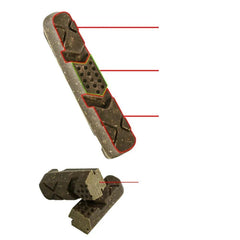 High Quality V-Brake Blocks Brake Pads Rubber + Special Abrasive - VirtuousWares:Global