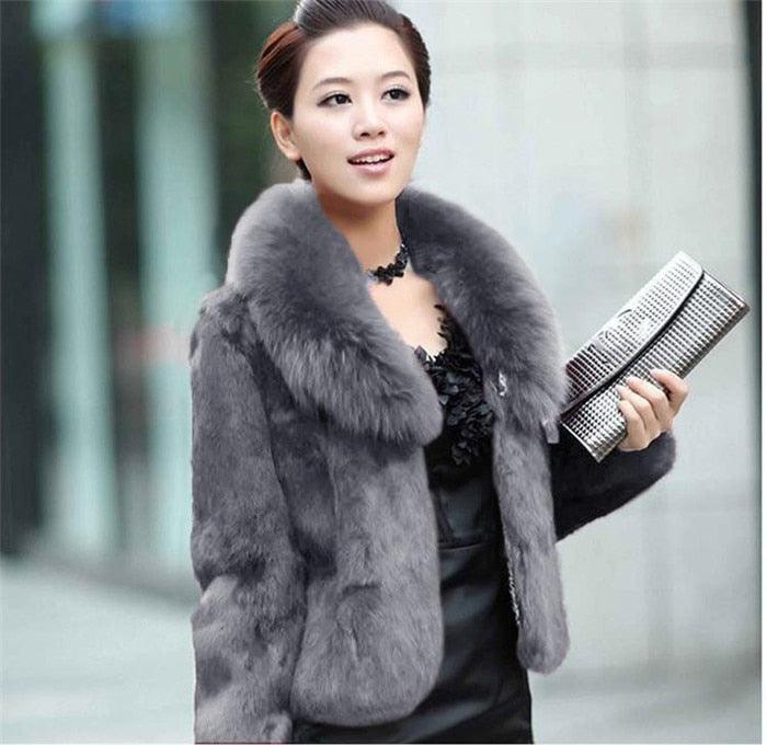 High Quality Winter Warm Fluffy Faux Fur Coats Jackets Women Furry - VirtuousWares:Global