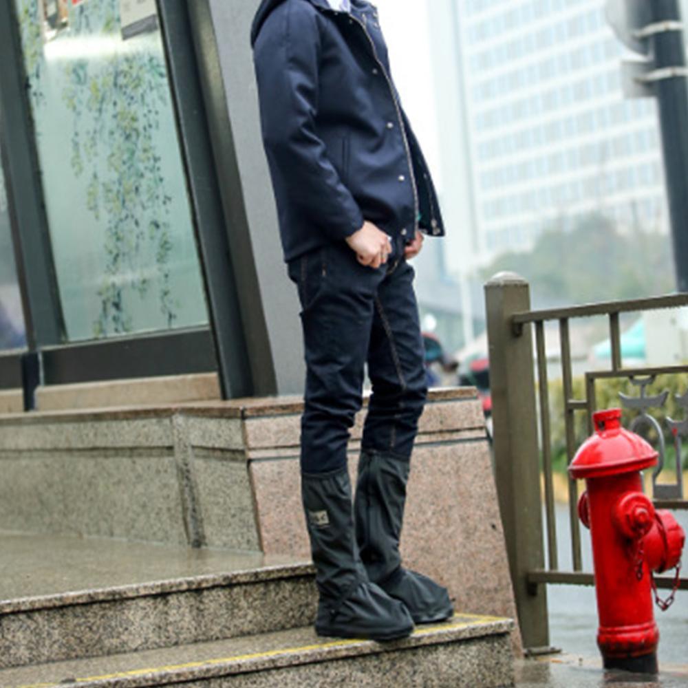 High Tube Men Black Boots Waterproof Thick Rainproof Shoe Cases - VirtuousWares:Global