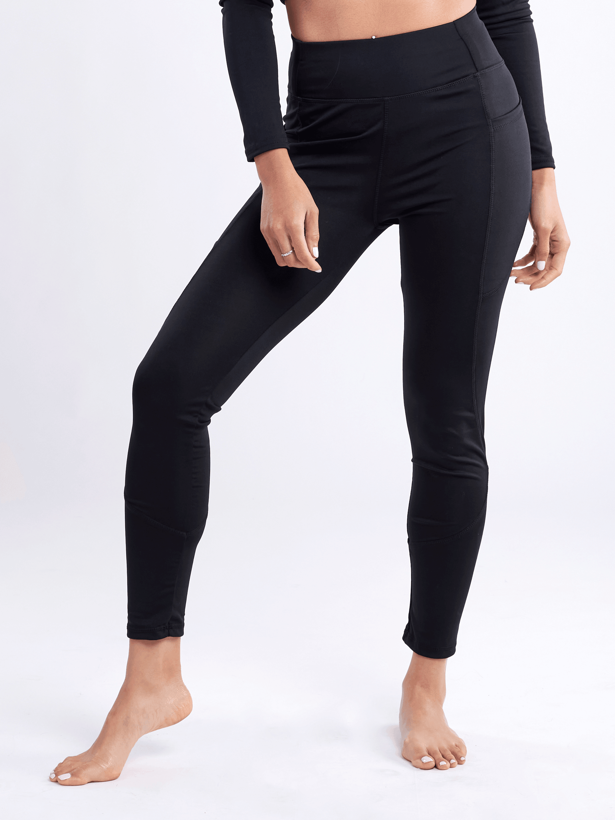 High-Waisted Classic Gym Leggings with Side Pockets - VirtuousWares:Global