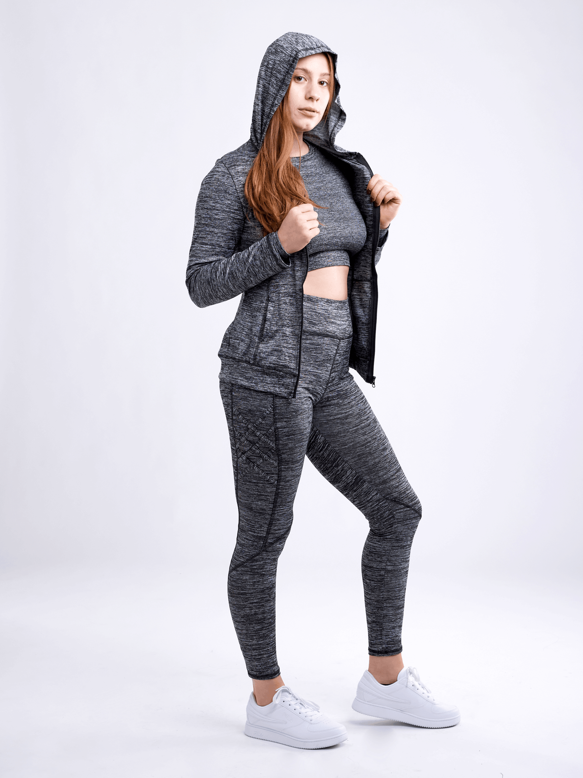 High-Waisted Criss-Cross Training Leggings with Hip Pockets - VirtuousWares:Global