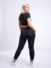 High-Waisted Criss-Cross Training Leggings with Hip Pockets - VirtuousWares:Global