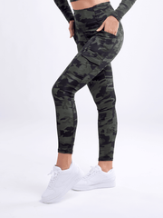 High-Waisted Leggings with Side Cargo Pockets - VirtuousWares:Global