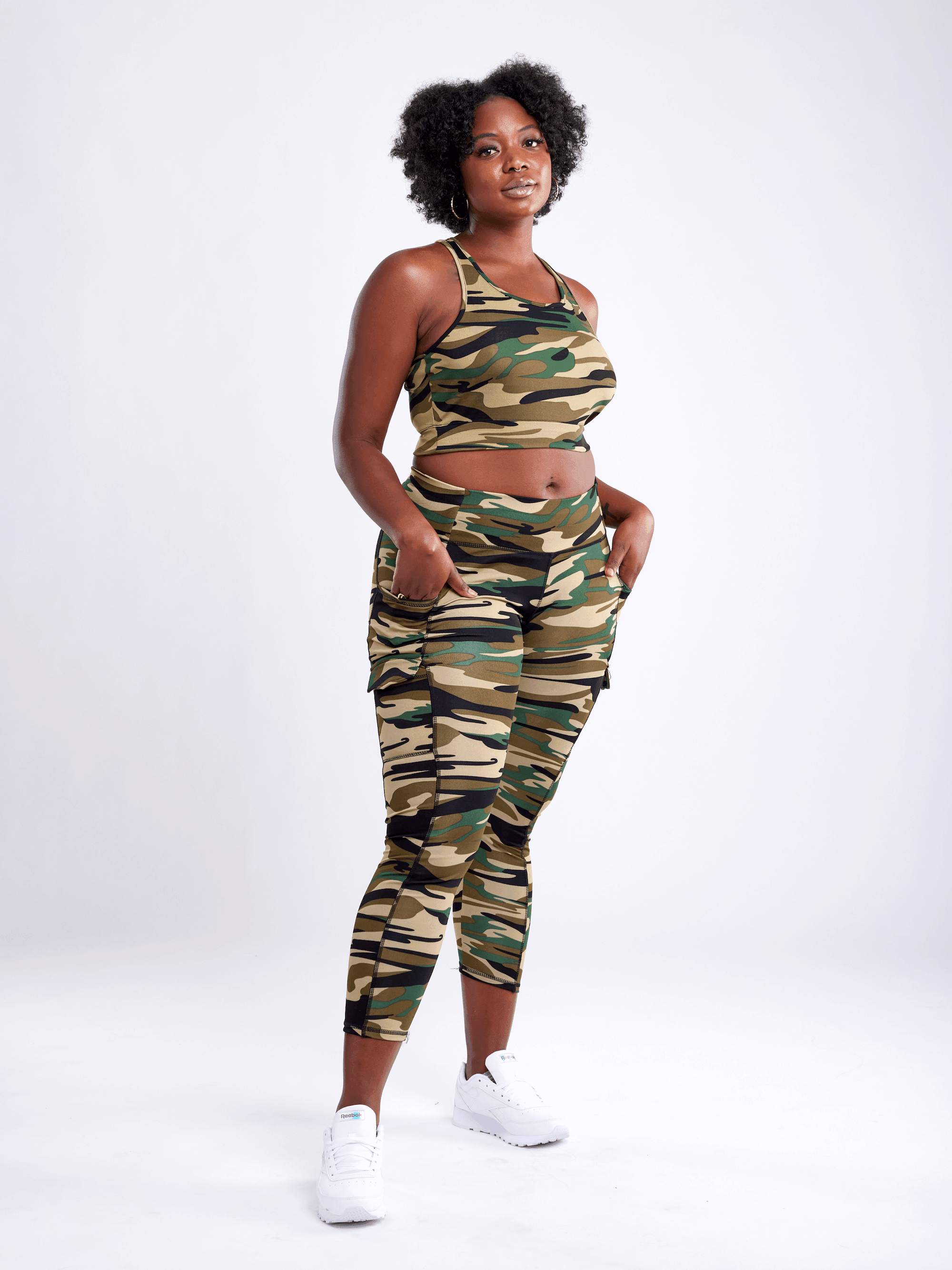 High-Waisted Leggings with Side Cargo Pockets - VirtuousWares:Global