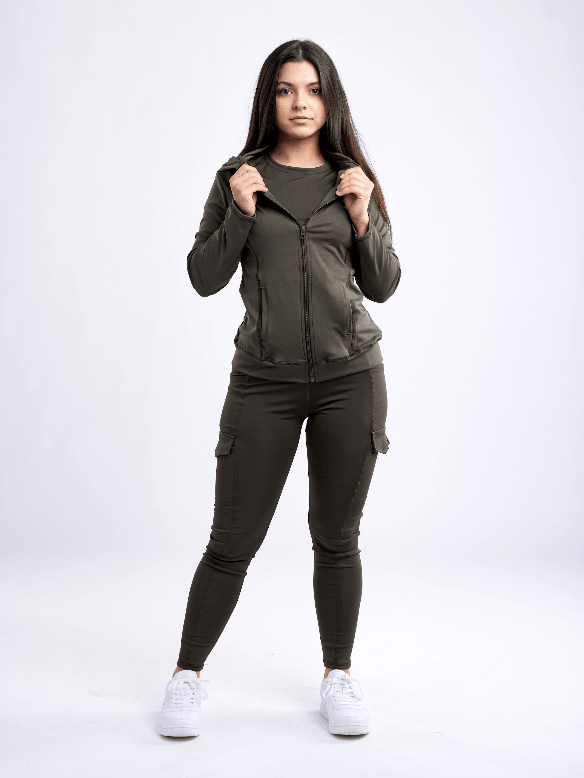 High-Waisted Leggings with Side Cargo Pockets - VirtuousWares:Global