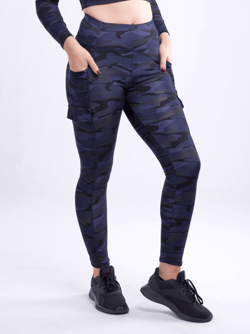 High-Waisted Leggings with Side Cargo Pockets - VirtuousWares:Global