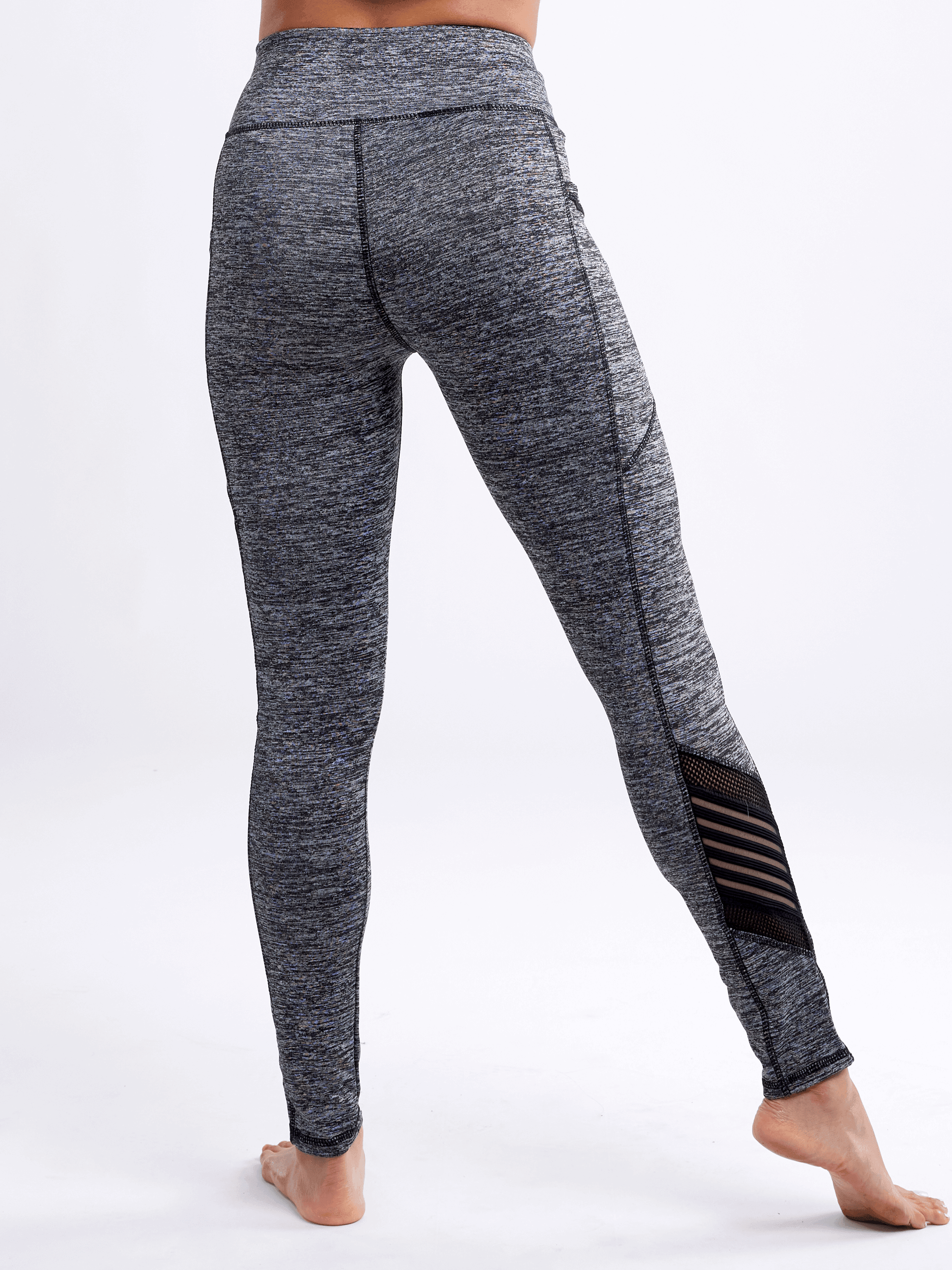 High-Waisted Pilates Leggings with Side Pockets & Mesh Panels - VirtuousWares:Global