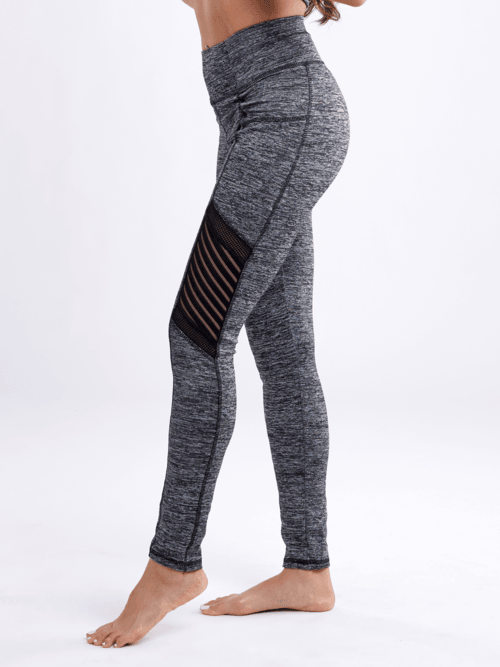 High-Waisted Pilates Leggings with Side Pockets & Mesh Panels - VirtuousWares:Global