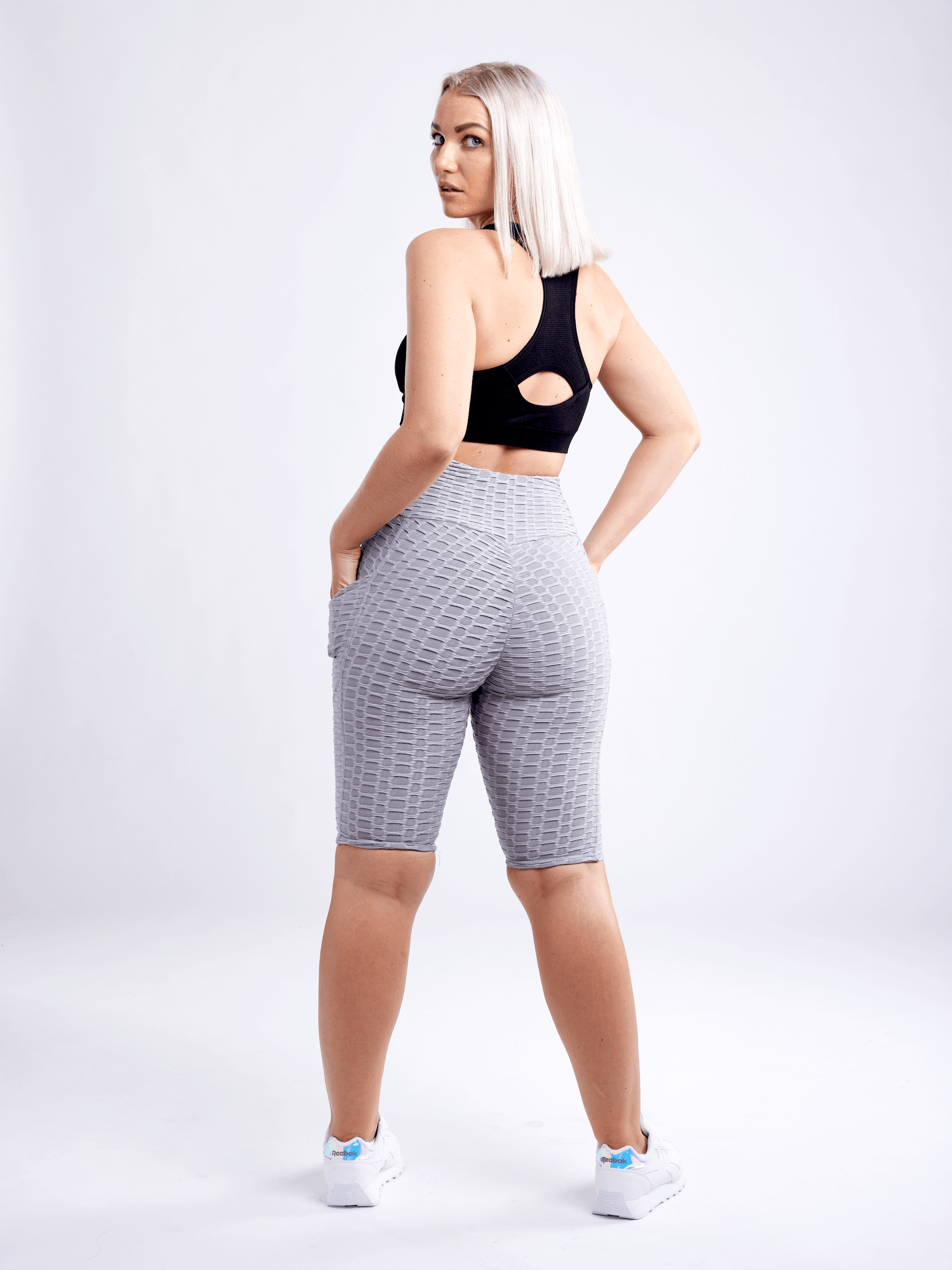 High-Waisted Scrunch Yoga Shorts with Hip Pockets - VirtuousWares:Global