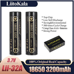 HK LiitoKala Lii-32A 3.7V 18650 3200mAh for MH1 10A Li-ion Battery - VirtuousWares:Global