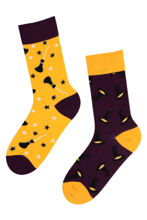 HOCUS POCUS Halloween socks with brooms and witch hats - VirtuousWares:Global