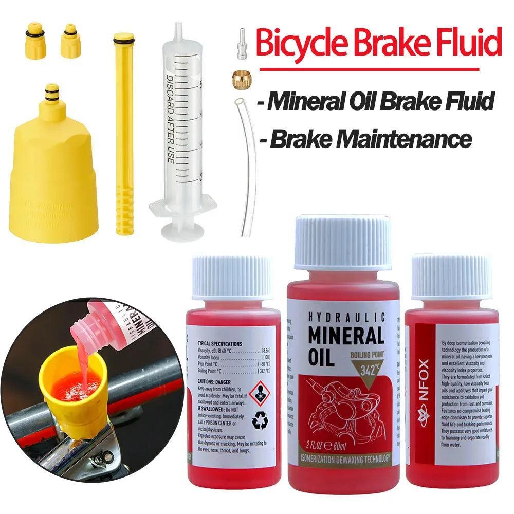 Hot Bicycle Brake Mineral Oil System 60Ml Fluid Cycling Mountain Bikes - VirtuousWares:Global