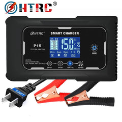 HTRC 12V/24V Car Motorcycle Charger 10A/15A/20A For Lithium LiFePO4 AGM GEL Lead-Acid Battery Automatic LiFePO4 Battery Charger - VirtuousWares:Global