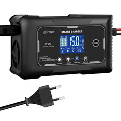 HTRC 15A/20A Smart Battery Charger Automatic Pulse Repair Charge for Lead-Acid Lithium LiFePO4 Battery Car Motorcycle Charger - VirtuousWares:Global