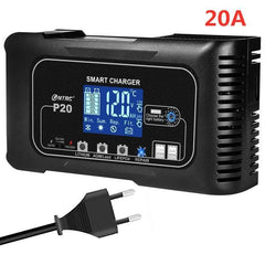 HTRC 15A/20A Smart Battery Charger Automatic Pulse Repair Charge for Lead-Acid Lithium LiFePO4 Battery Car Motorcycle Charger - VirtuousWares:Global