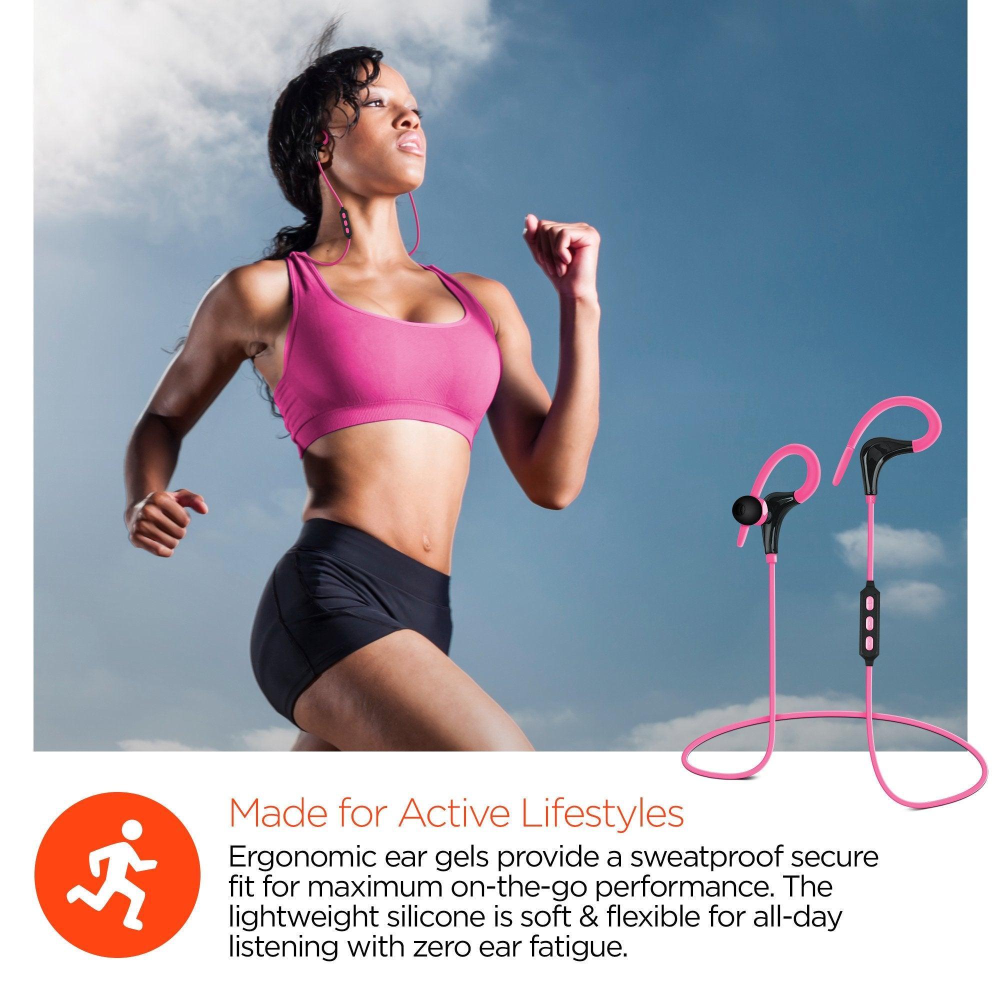 HyperGear Marathon Wireless Sports Earphones Active Pink (14076) - VirtuousWares:Global